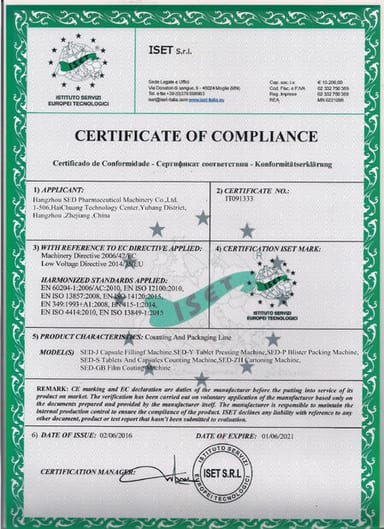 CE certificate