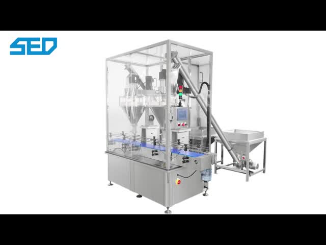 Linear Double Head Automatic Powder Filling Machine Stainless Steel